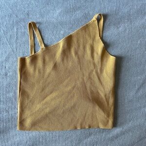 SHEIN Mustard Yellow Asymmetrical Camisole